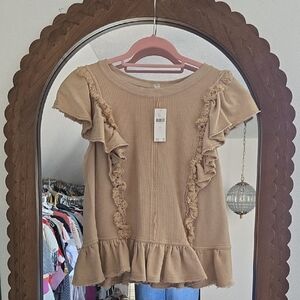 Anthropologie Ruffle Top